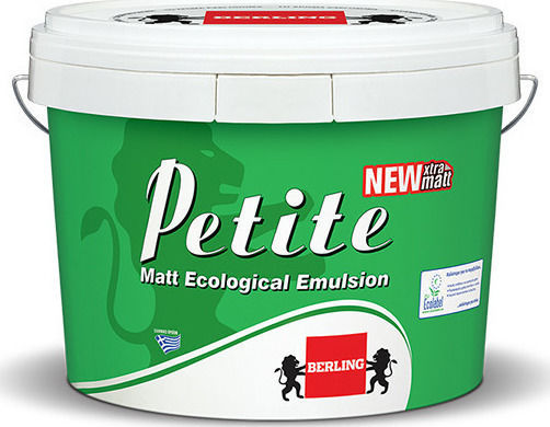 Berling Petite Matt Plastic Ecological Paint for Interior Use White 375ml
