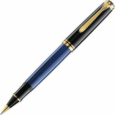 Pelikan Souveran R400 Pen Rollerball with Blue Ink Black-Blue