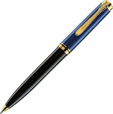 Pelikan Souveran K600 Pen Ballpoint with Blue Ink Black-Blue