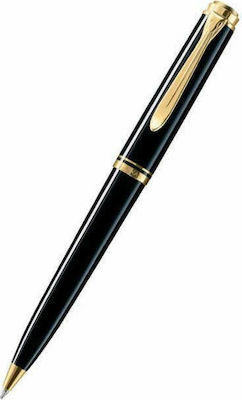 Pelikan Souveran K600 Ballpoint Black με Μπλε Μελάνι