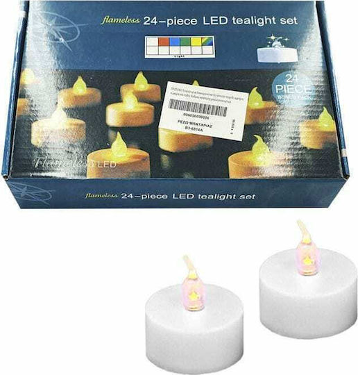 HOMie Dekorative Lampe Teelicht Weiß 24Stück