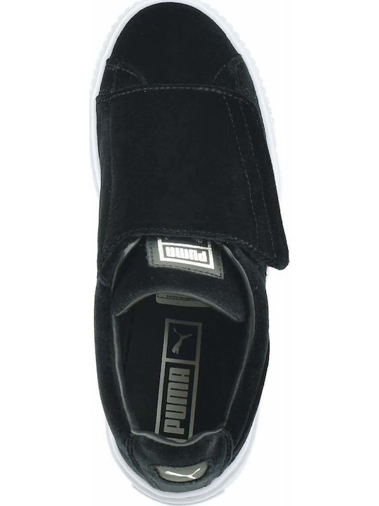 Basket Platform Strap Γυναικεία Sneakers Μαύρα