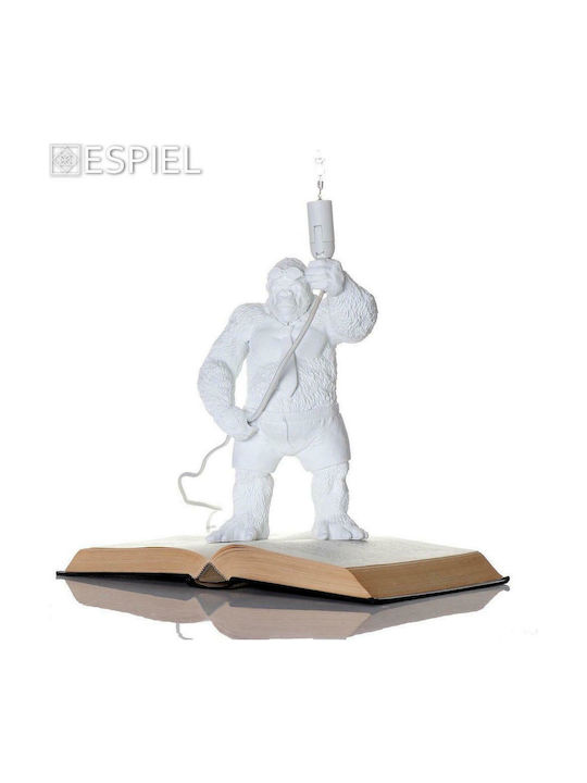 Espiel Decorative Lamp Figure with Socket for Bulb E14 White 2pcs