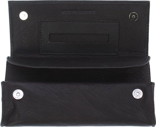 Mario Rossi Tobacco Pouch With Magnetic Clasp 15x7.8cm Brown