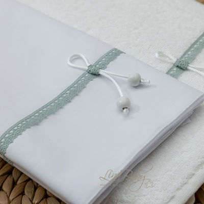 Lina Baby Baptism Towel Set Lucas Λευκό