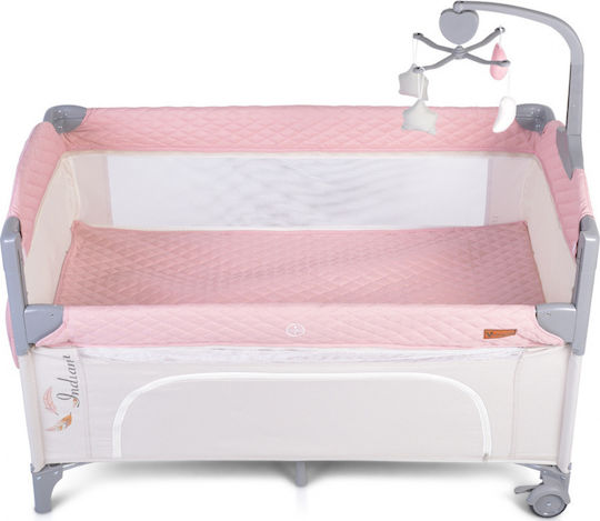 Cangaroo Indiana Loc de joacă 2 Nivele cu Saltea Roz 125x65cm