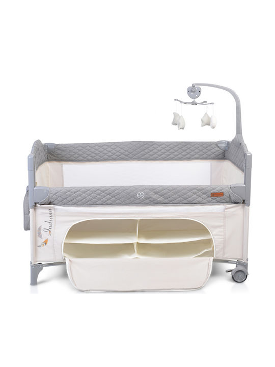 Cangaroo Indiana Playpen 2 Levels with Mattress Gray 125x65cm