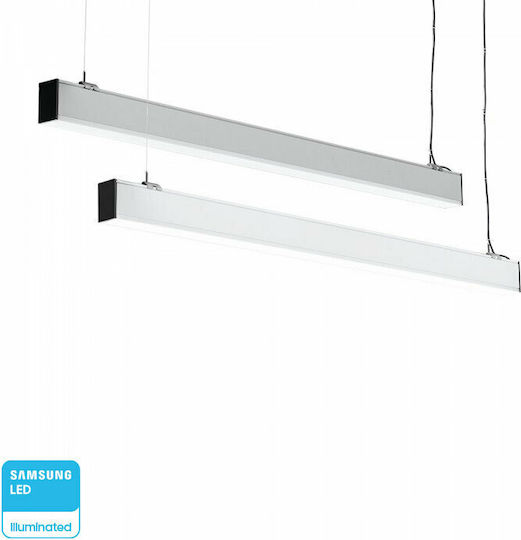 V-TAC LED Kommerzielle lineare Beleuchtung Leuchte Decke 40W Naturweiß IP20 mit einstellbarer Helligkeit B120xT5xH6.5cm