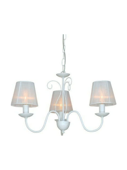 Home Lighting Dune Kronleuchter mit Lampenschirmen Weiß