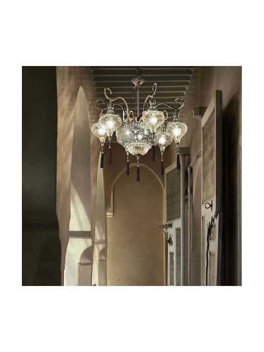 Ideal Lux Harem Candelabru Ø75cm Argintiu Ideal Lux Harem Candelabru Ø75cm Argintiu
