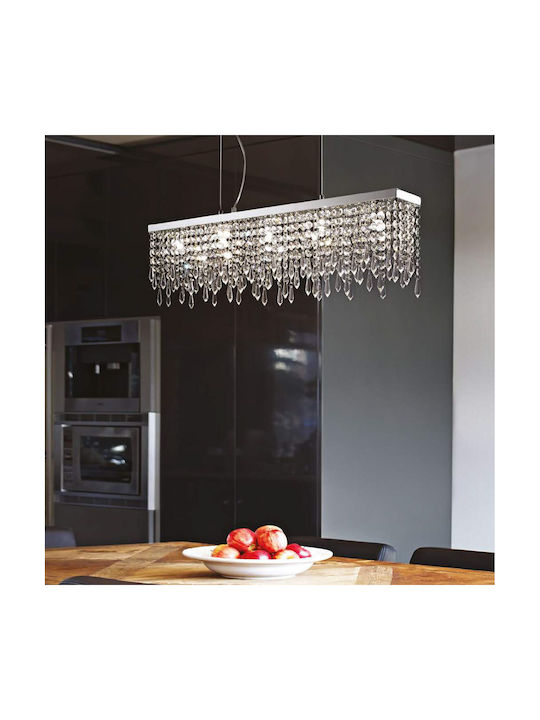 Ideal Lux Chandelier with Crystals 7xG9 Transparent 098739