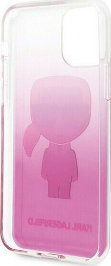 Karl Lagerfeld Iconic Karl Back Cover Σιλικόνης Ροζ (iPhone 11 Pro)