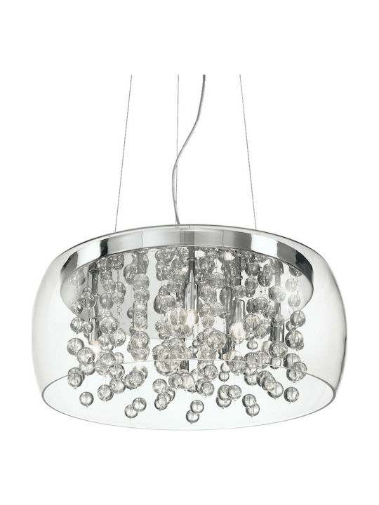 Ideal Lux Chandelier with Crystals 8xG9 Transparent 031750