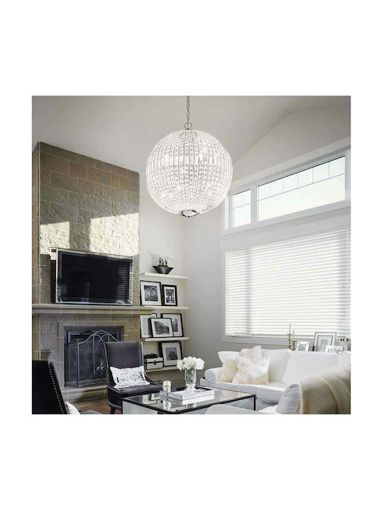 Ideal Lux Chandelier Ø40cm with Crystals Transparent Ideal Lux Chandelier Ø40cm with Crystals Transparent