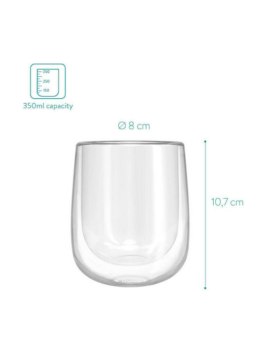 Navaris Glass Cup Transparent 350ml 4pcs