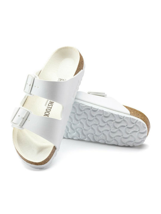 Arizona Birko-Flor Women's Anatomic Sandals White Narrow Fit