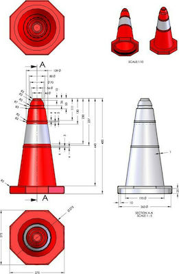 Next Systems Plastic Cone Orange H50cm KDH-PE-7