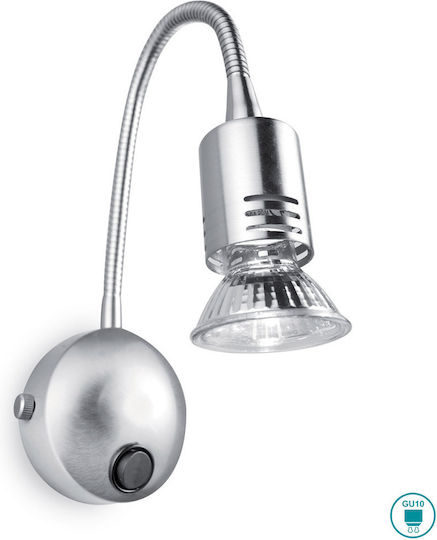 Ideal Lux Flex AP1 Einzel Spot mit Fassung GU10 in Silber Farbe