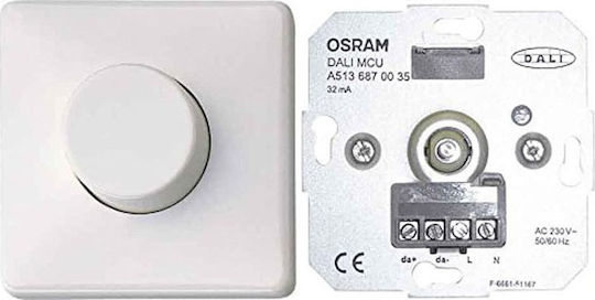 Osram Dali MCU TW Recessed Dimmer Switch with Frame LED Strip Rotary in White Color