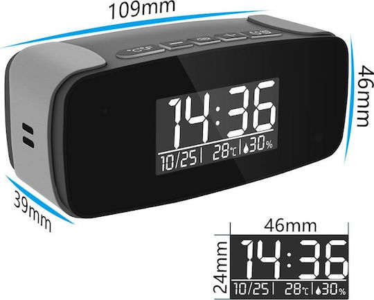 Aishine Hidden Camera WiFi Clock 1080p with Memory Card Slot