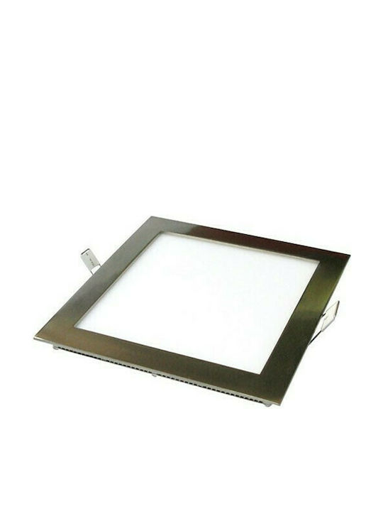 Atman Square Recessed LED Panel 18W with Cool White Light 22x22cm