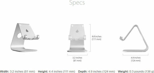 Rain Design mStand Βάση Γραφείου για Κινητό σε Χρυσό χρώμα