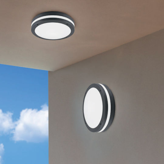 Trio Lighting Rund Draußen LED Panel 12W mit Warmes Weiß Licht 3000K