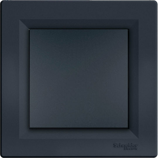 Schneider Electric Asfora Front Plate Wall Push Staircase Button without Frame Black EPH0700171