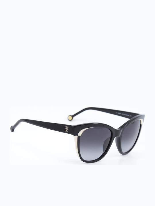 Carolina Herrera Women's Sunglasses with Black Plastic Frame and Black Gradient Lens SHE787 0700