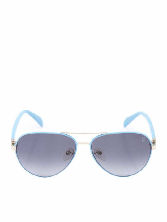 Tous Sonnenbrillen mit Blau Rahmen und Lila Verlaufsfarbe Linse