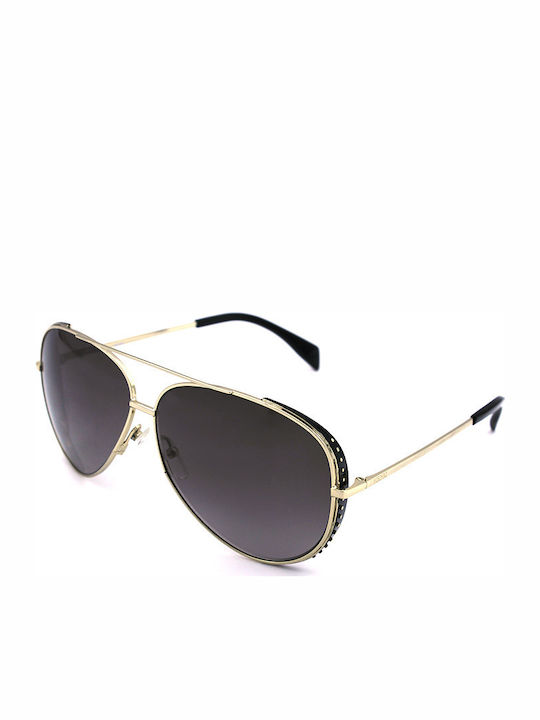 Moschino Men's Sunglasses with Gold Metal Frame and Brown Gradient Lens MOS007/S 01Q/HA