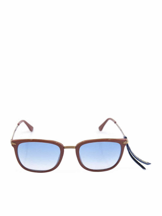 Lozza Unisex Sunglasses with Red Frame and Blue Gradient Lens SL4028 1FFX