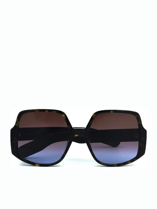 Dior Diorinsideout1 Women's Sunglasses with Brown Tartaruga Plastic Frame and Brown Gradient Lens