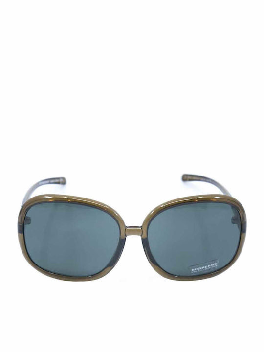Burberry Women's Sunglasses with Green Plastic Frame and Green Lens BE 4002 3010/71