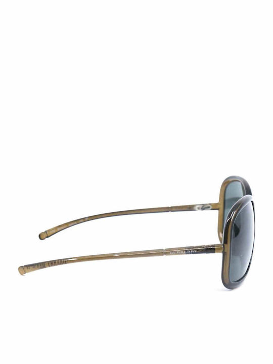 Burberry Women's Sunglasses with Green Plastic Frame and Green Lens BE 4002 3010/71