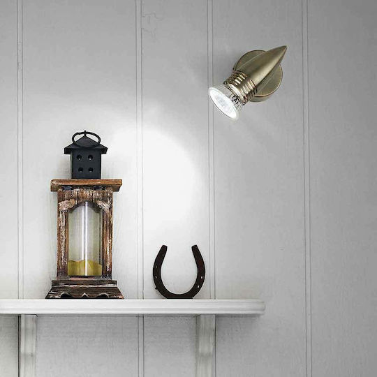 Ideal Lux Alfa Einzel Spot mit Fassung GU10 in Braun Farbe Ideal Lux Alfa Einzel Spot mit Fassung GU10 in Braun Farbe