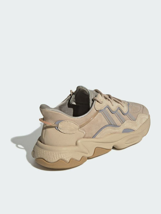 Ozweego Herren Chunky Sneakers St Pale Nude / Light Brown / Solar Red