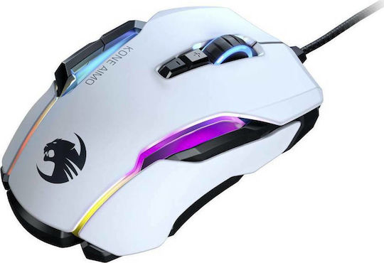 Roccat Kone AIMO Remastered RGB Gaming Gaming Maus 12000 DPI Weiß