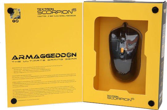Armaggeddon Scorpion 5 RGB Gaming Ποντίκι 4800 DPI Μαύρο