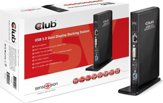 Club3D USB-A Docking Station mit HDMI Ethernet Schwarz (CSV-3242HD)