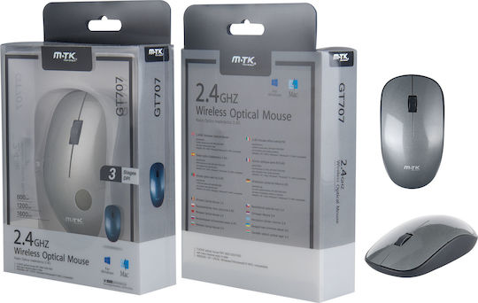 Moveteck GT707 Ασύρματο Ποντίκι Gray
