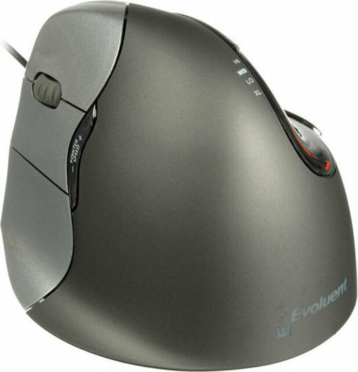 Evoluent VerticalMouse 4 Right Verkabelt Ergonomisch Vertikal Maus Gray