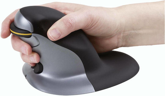 Fellowes Penguin RF Medium Wireless Ergonomic Vertical Mouse Gri