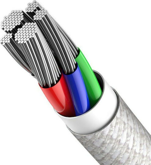 Baseus High Density Braided USB-C to Lightning Cable 20W White 2m (CATLGD-A02)
