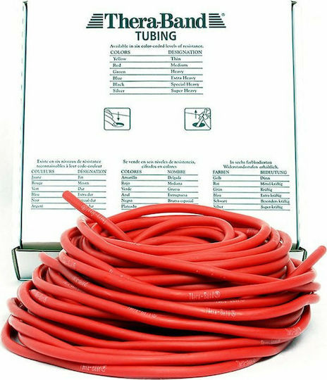 Thera-Band 51130 Bandă de rezistență pentru exerciții Gymtube Mediu Roșu 1m 1m