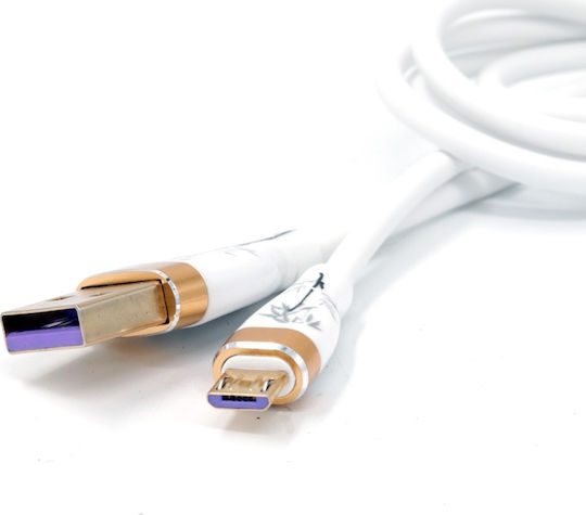 Treqa Cablu USB 2.0 USB-C Masculin - USB-A Alb 1m CA8321