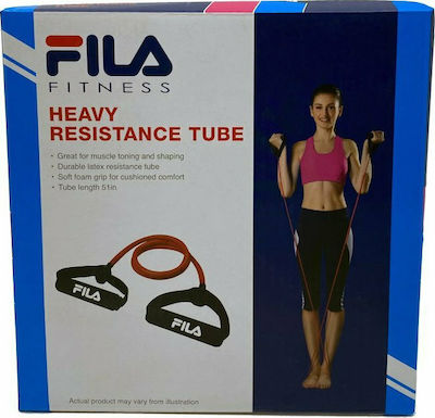 Fila Resistance Bandă de rezistență pentru exerciții Gymtube Hard cu mânere Roșu