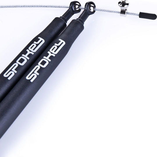 Spokey Crossfit Midd Springseil Geschwindigkeit 3m Silber mit einstellbarer Länge