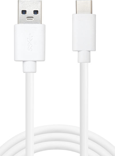Sandberg USB 3.0 Kabel USB-C männlich - USB-A Weiß 1m (136-15)