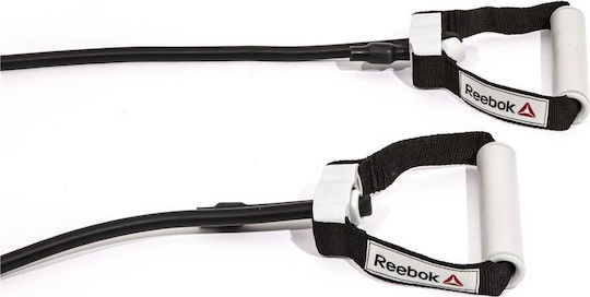 Reebok Adjustable Resistance Λάστιχο Γυμναστικής Σωληνωτό Μαλακό με Λαβές Μαύρο 0.035m